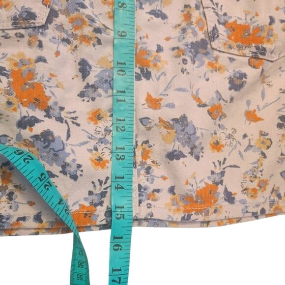 GAP Skirt‎ Mini Denim Floral 5-Pocket Jeans Style Women's Sz 10 - Picture 6 of 11